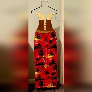Janana's Hawaiian Tropical Sunset Maxi Skirt